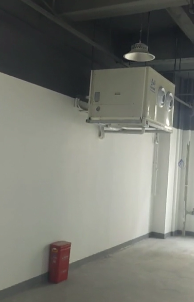 食品倉庫整體制冷恒溫，應用蒸發(fā)冷省電空調(diào)（臥式射流30機型）